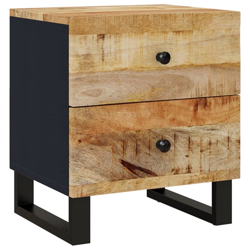 Nattbord 2 stk 40x33x46 cm heltre mango