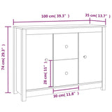 Skjenk 100x35x74 cm heltre furu