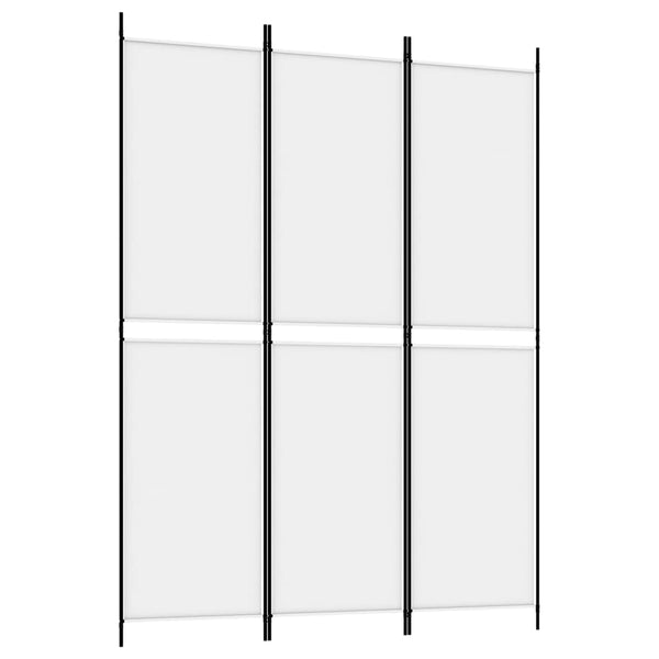 Romdeler 3 paneler hvit 150x200 cm stoff
