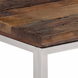 Konsollbord sølv rustfritt stål og heltre tresville