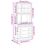 Highboard VIGO 80x40x176 cm heltre furu