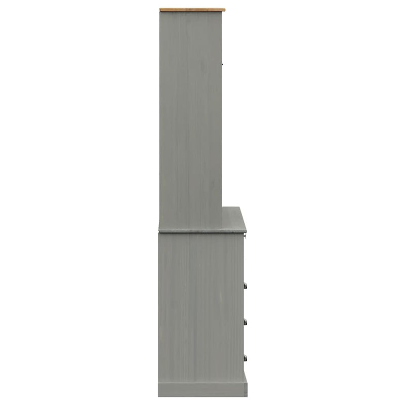 Highboard VIGO grå 80x40x176 cm heltre furu