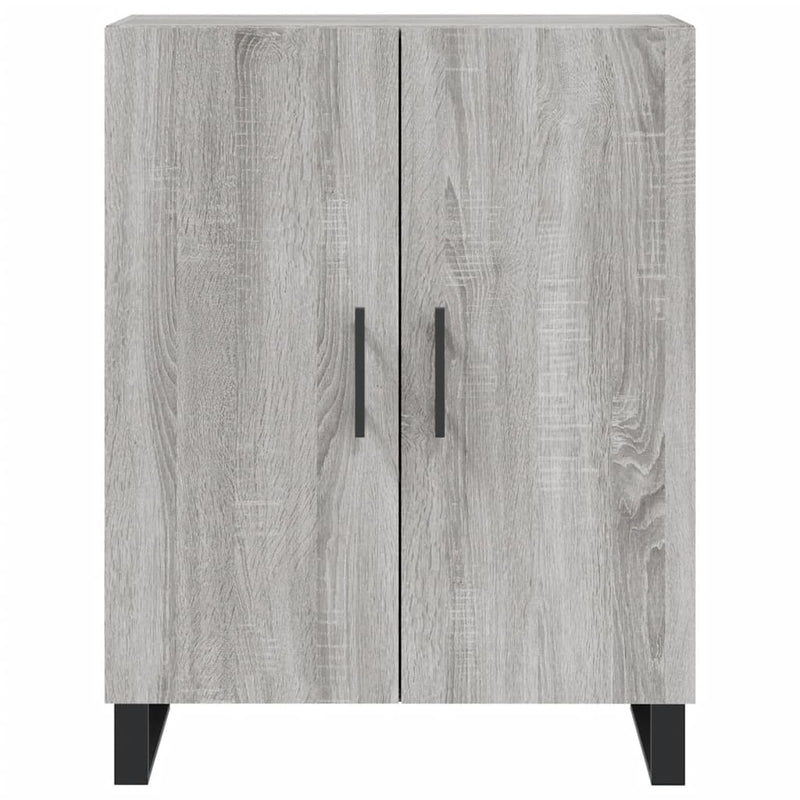 Highboard grå sonoma 69,5x34x180 cm konstruert tre