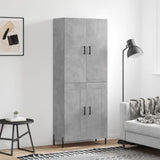 Highboard betong grå 69,5x34x180 cm konstruert tre