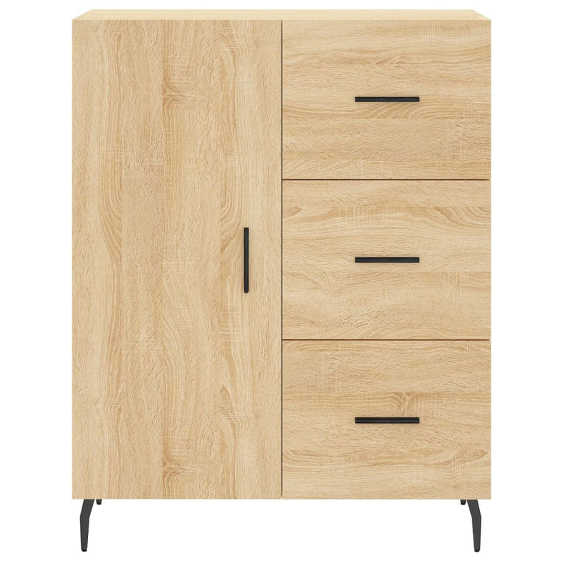 Highboard sonoma eik 69,5x34x180 cm konstruert tre