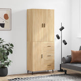 Highboard sonoma eik 69,5x34x180 cm konstruert tre