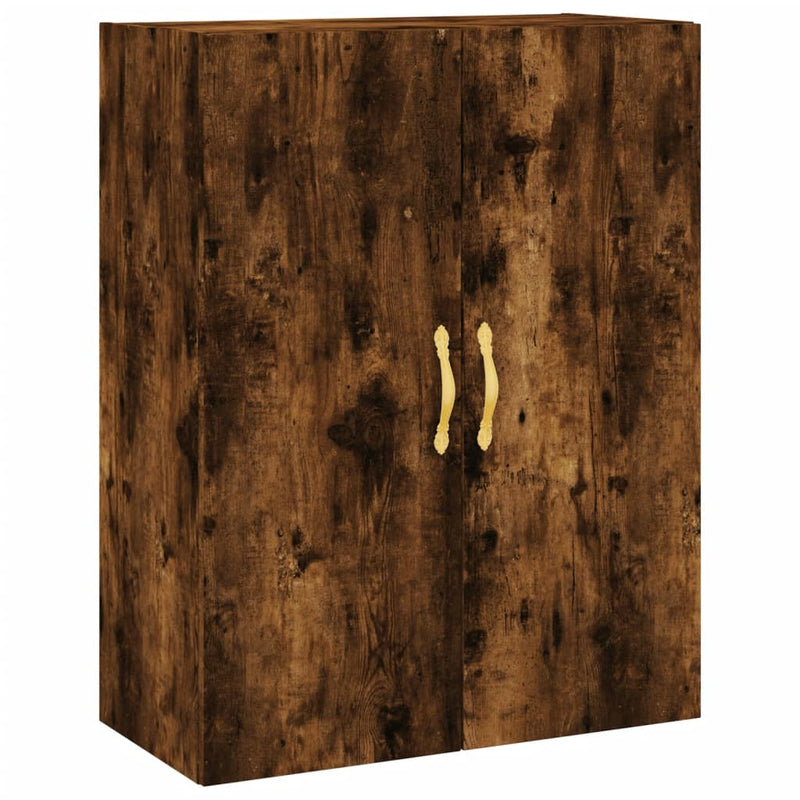 Highboard røkt eik 69,5x34x180 cm konstruert tre