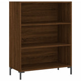 Highboard brun eik 69,5x34x180 cm konstruert tre