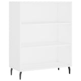 Highboard hvit 69,5x34x180 cm konstruert tre