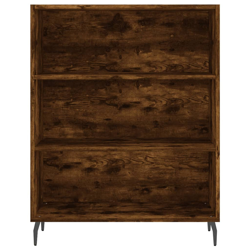 Highboard røkt eik 69,5x34x180 cm konstruert tre