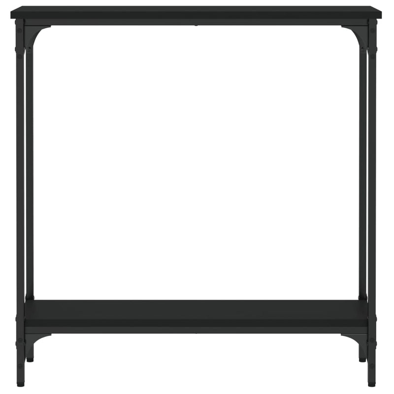 Konsollbord svart 75x22,5x75 cm konstruert tre