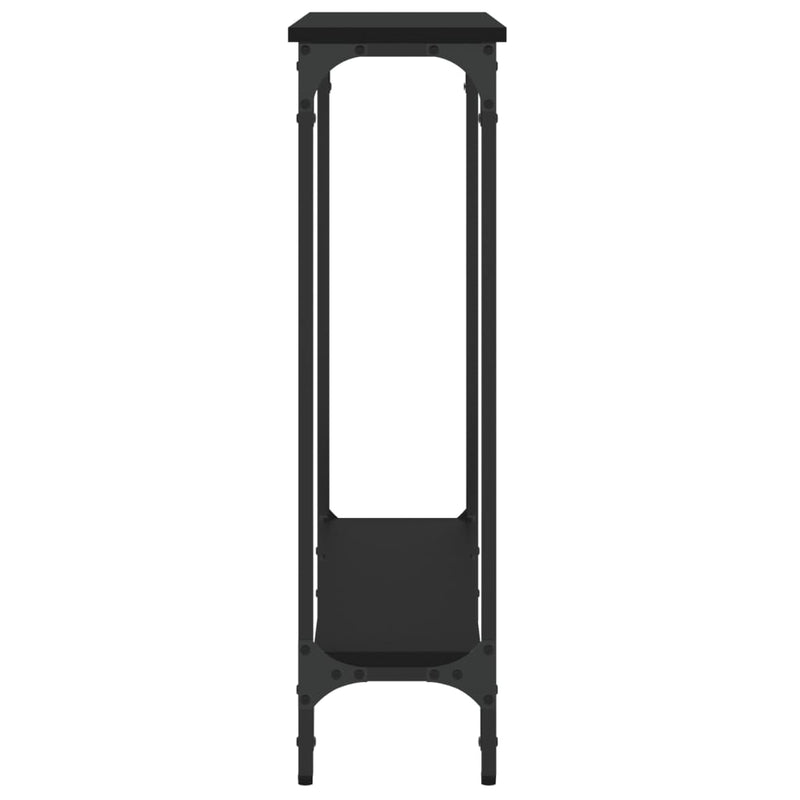Konsollbord svart 75x22,5x75 cm konstruert tre