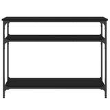 Konsollbord svart 100x29x75 cm konstruert tre