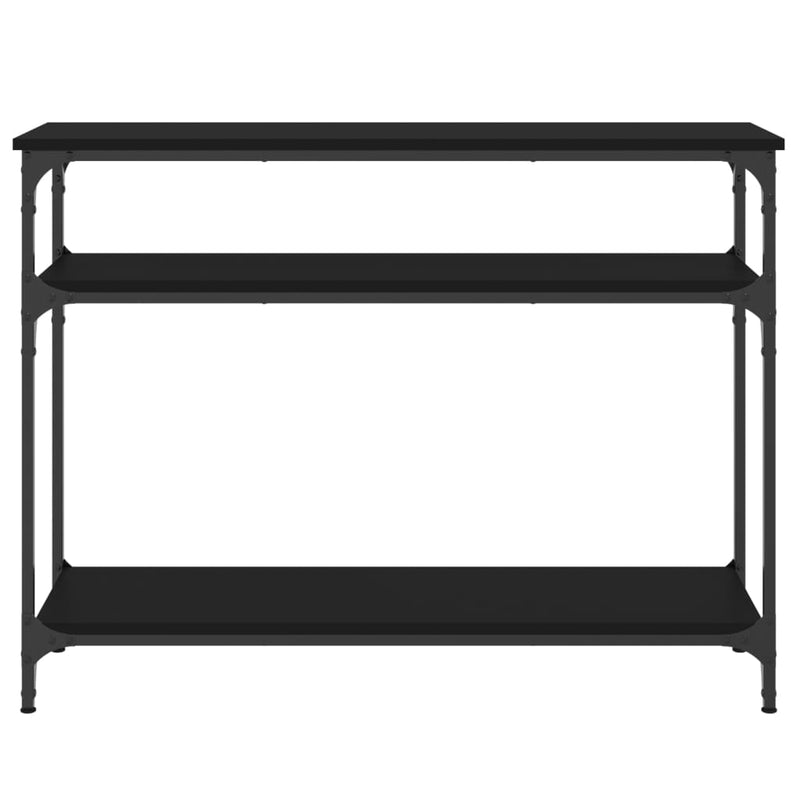 Konsollbord svart 100x29x75 cm konstruert tre