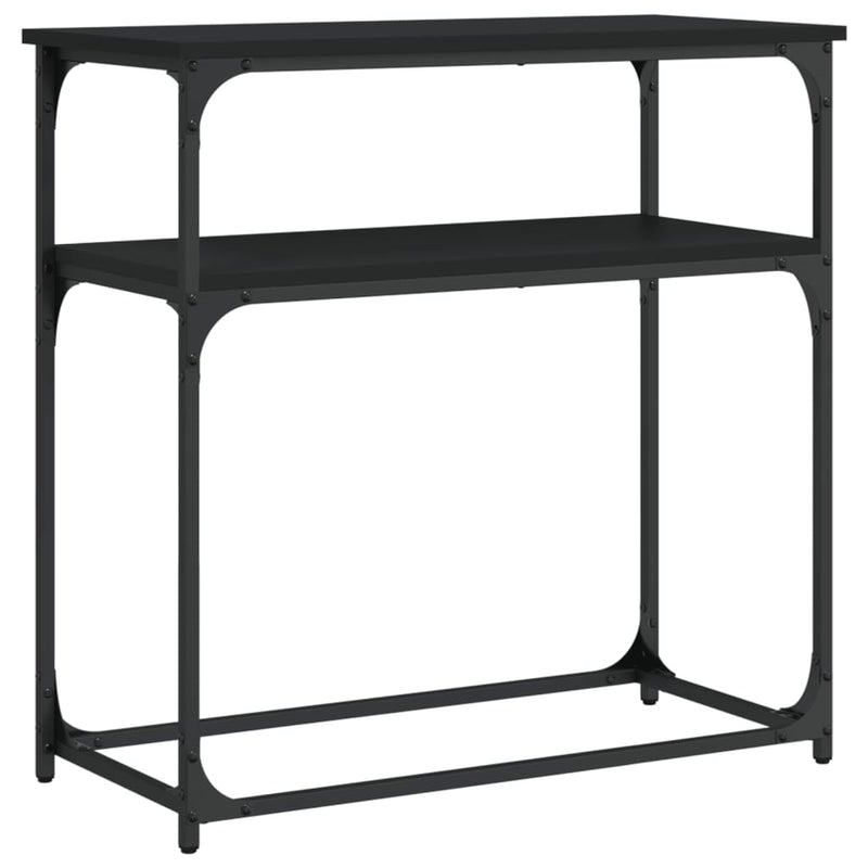 Konsollbord svart 75x35,5x75 cm konstruert tre