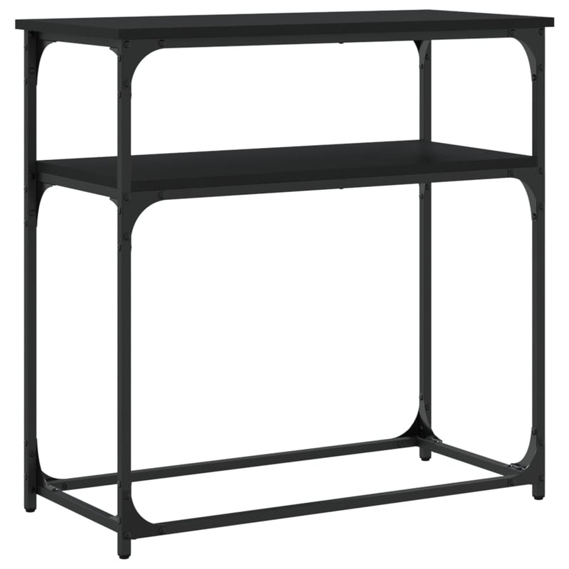 Konsollbord svart 75x35,5x75 cm konstruert tre