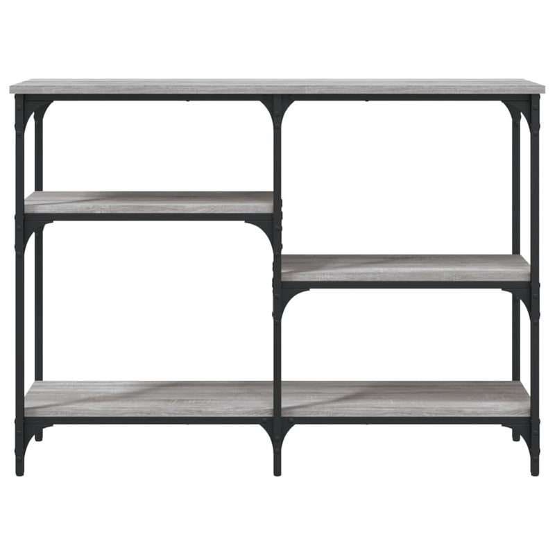 Konsollbord grå sonoma 102x29x75 cm konstruert tre