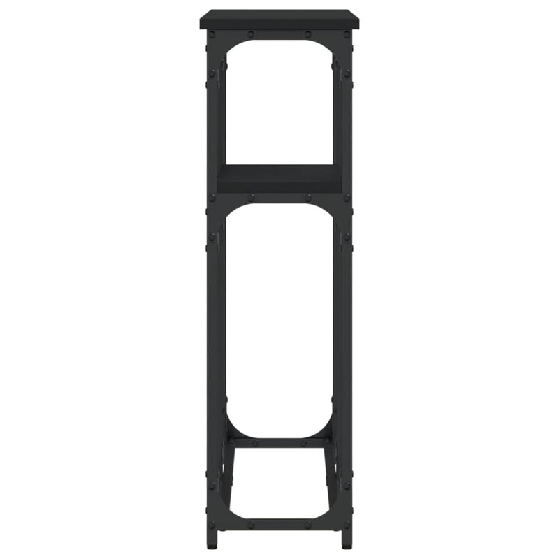 Konsollbord svart 90x22,5x75 cm konstruert tre