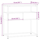 Konsollbord røkt eik 75x40x75 cm konstruert tre