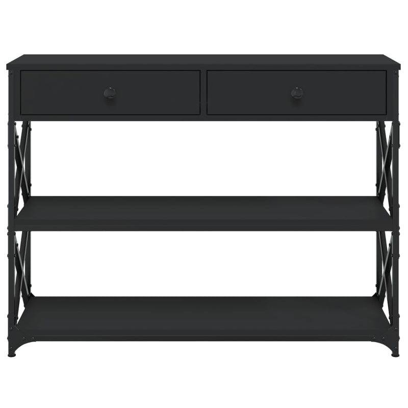 Konsollbord svart 100x28x75 cm konstruert tre
