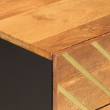Nattbord brun og svart 50x33x60 cm heltre mango