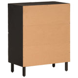 Sideskap svart 60x33x75 cm heltre mango