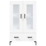 Highboard hvit 69,5x31x115 cm konstruert tre