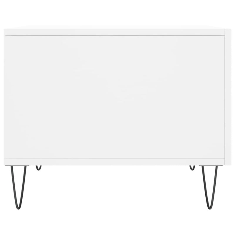 Salongbord 2 stk hvit 50x50x40 cm konstruert tre