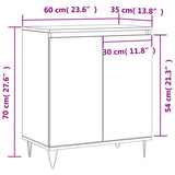 Skjenk sonoma eik 60x35x70 cm konstruert tre