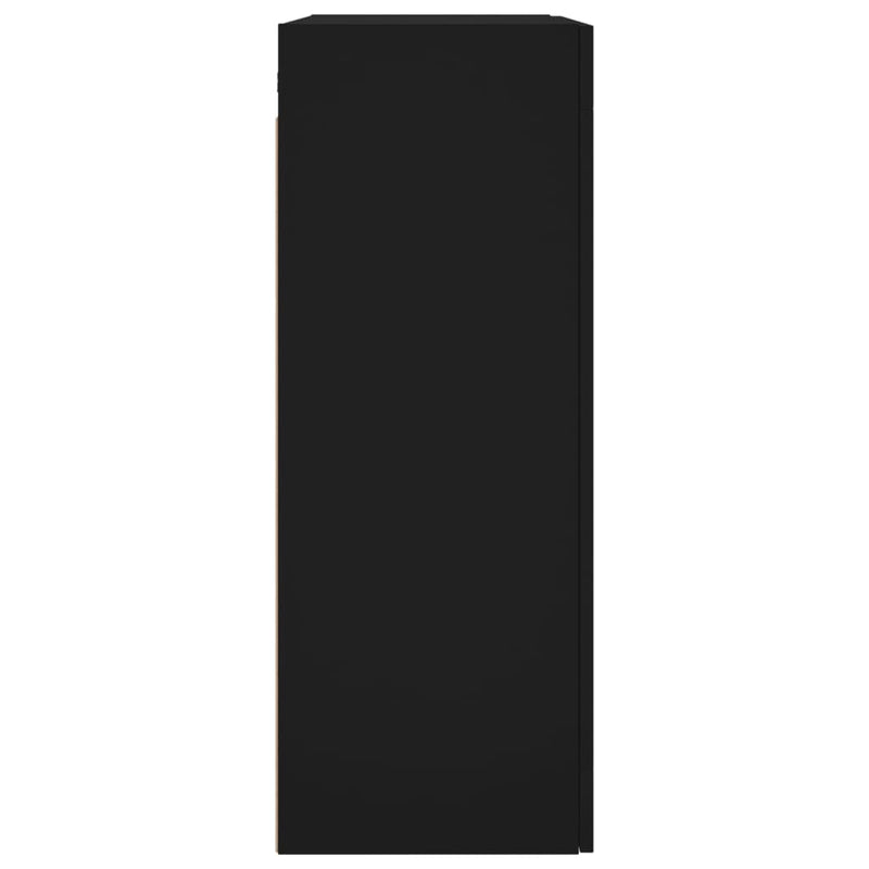 Veggskap svart 69,5x34x90 cm