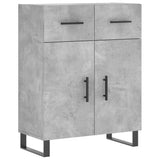 Highboard betong grå 69,5x34x180 cm konstruert tre