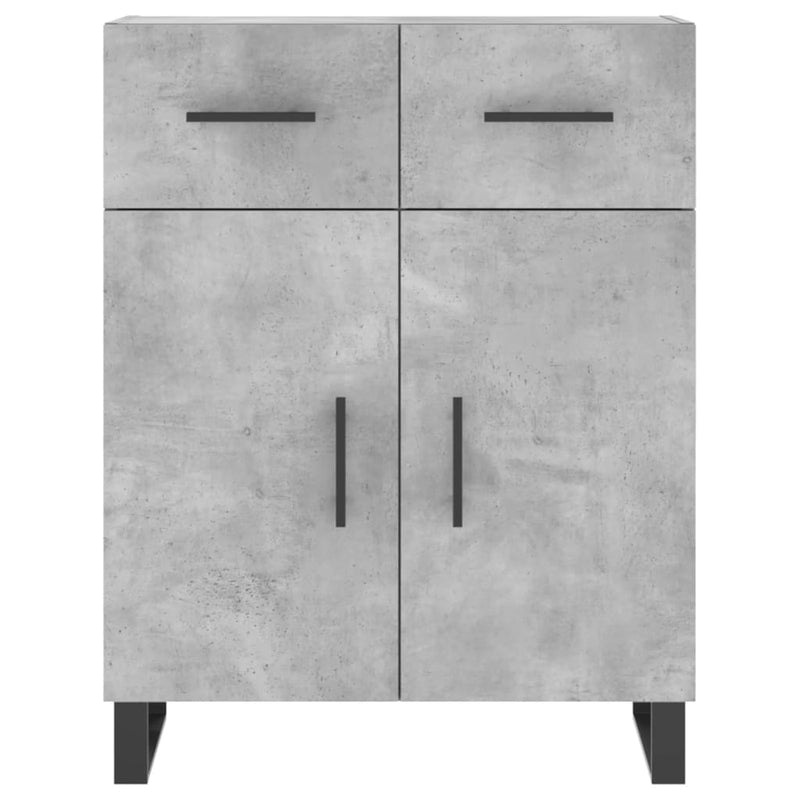 Highboard betong grå 69,5x34x180 cm konstruert tre