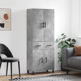 Highboard betong grå 69,5x34x180 cm konstruert tre