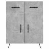 Highboard betong grå 69,5x34x180 cm konstruert tre