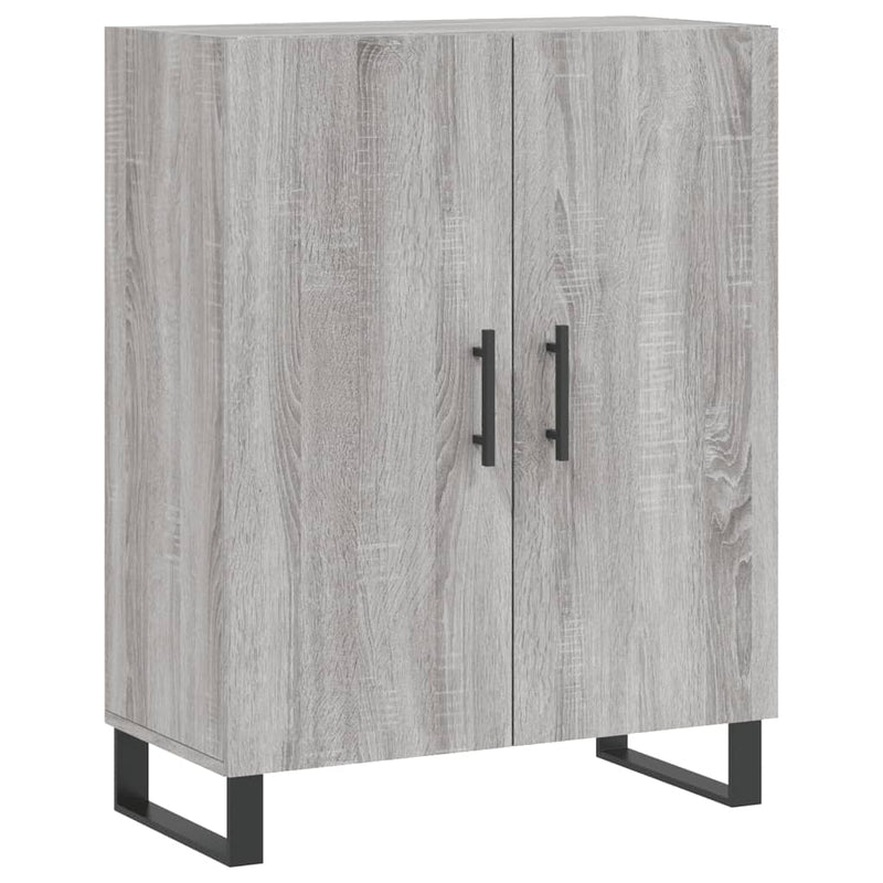 Highboard grå sonoma 69,5x34x180 cm konstruert tre