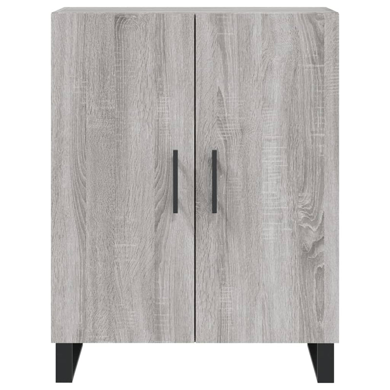 Highboard grå sonoma 69,5x34x180 cm konstruert tre