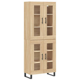 Highboard sonoma eik 69,5x34x180 cm konstruert tre