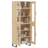 Highboard sonoma eik 69,5x34x180 cm konstruert tre