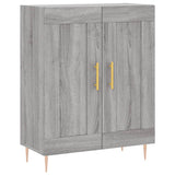 Highboard grå sonoma 69,5x34x180 cm konstruert tre