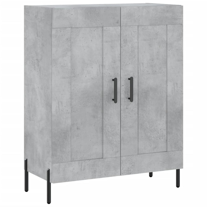 Highboard betong grå 69,5x34x180 cm konstruert tre