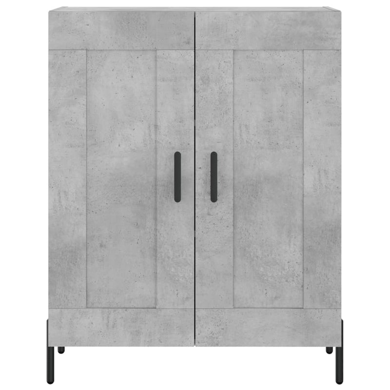 Highboard betong grå 69,5x34x180 cm konstruert tre