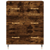 Highboard røkt eik 69,5x34x180 cm konstruert tre