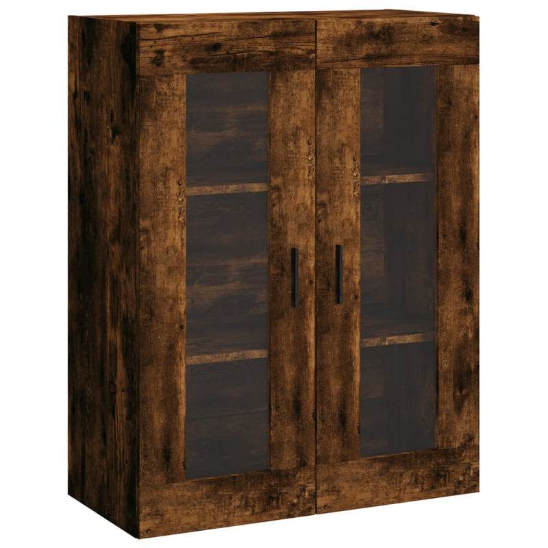 Highboard røkt eik 69,5x34x180 cm konstruert tre