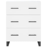 Highboard hvit 69,5x34x180 cm konstruert tre