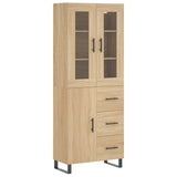 Highboard sonoma eik 69,5x34x180 cm konstruert tre