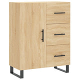 Highboard sonoma eik 69,5x34x180 cm konstruert tre