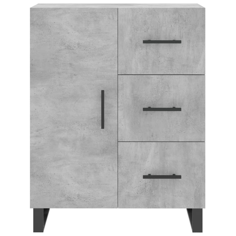 Highboard betong grå 69,5x34x180 cm konstruert tre