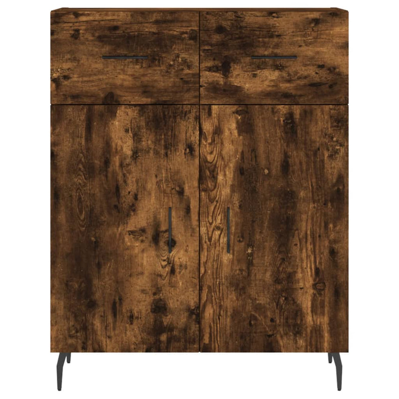 Highboard røkt eik 69,5x34x180 cm konstruert tre