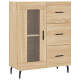 Highboard sonoma eik 69,5x34x180 cm konstruert tre