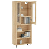 Highboard sonoma eik 69,5x34x180 cm konstruert tre